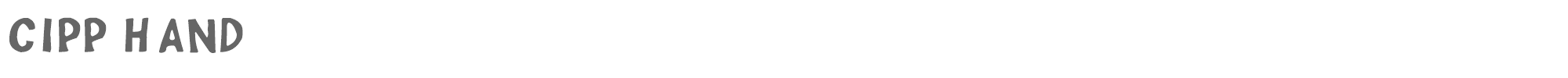 Sample characters Cipp Hand Font